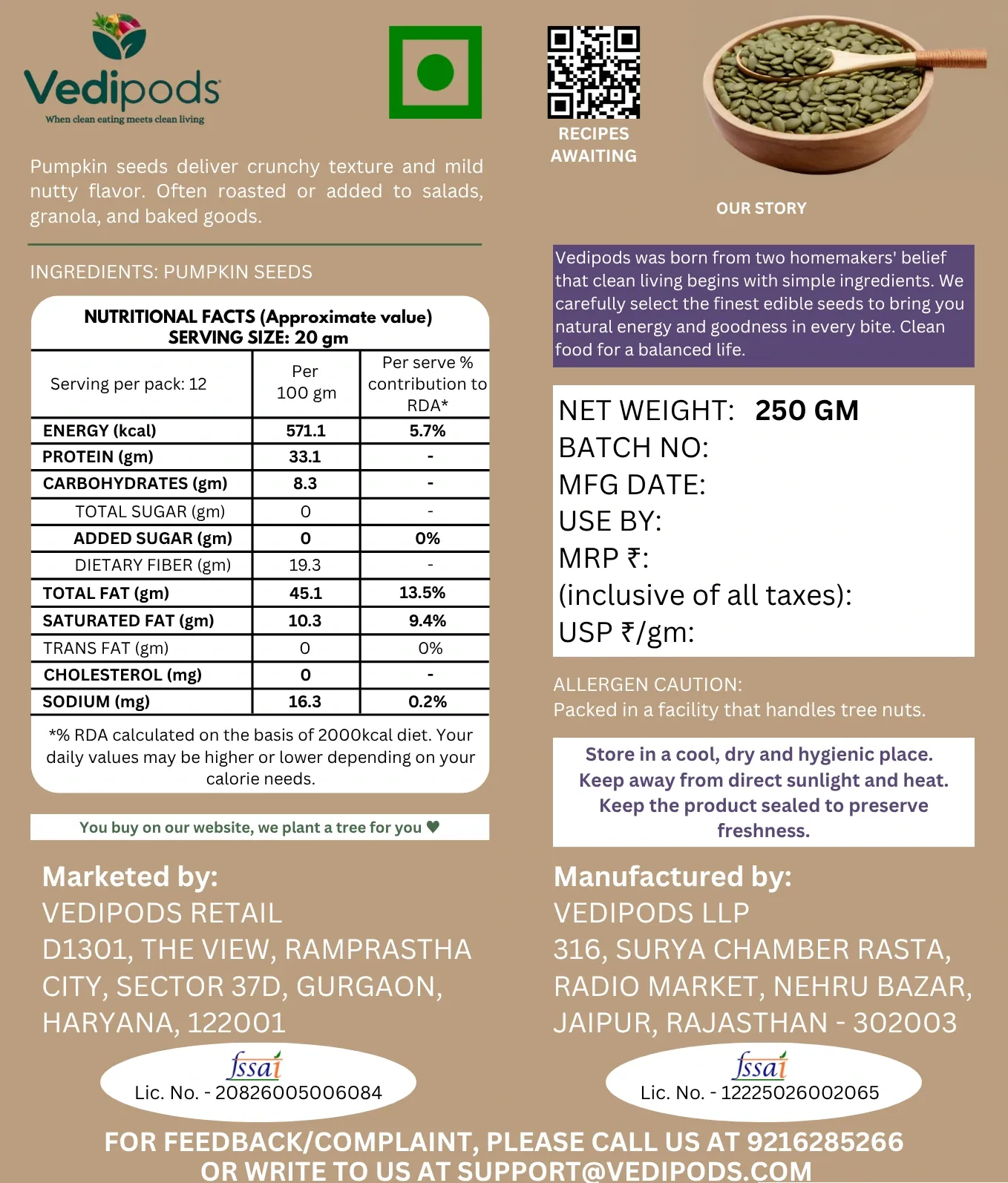 Actual Size Pumpkin Seeds 250 Gm (1).webp